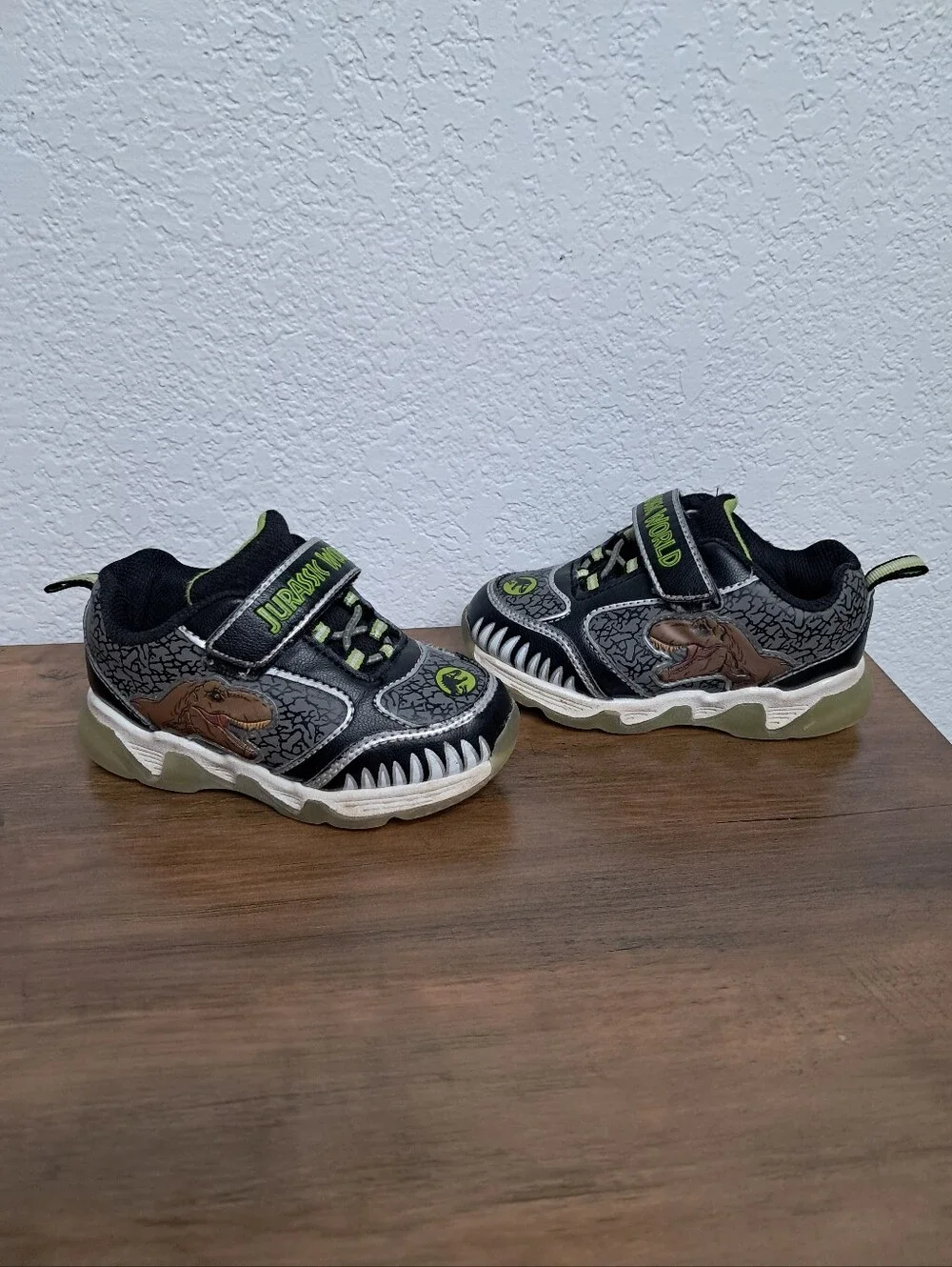 Universal Kids Black and Lime Jurassic World Sneakers